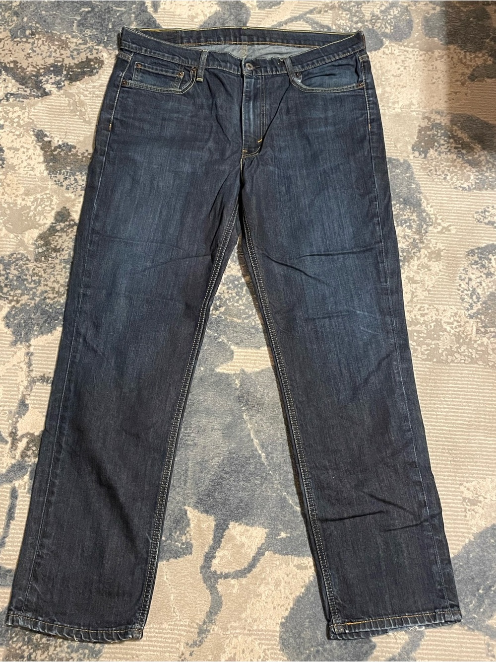 Levi's 541 Men's Straight Jeans in Dark Blue Denim 36x32